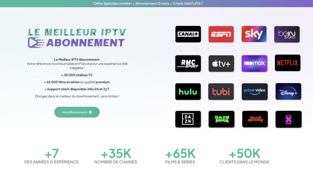 Top 5 Meilleurs Abonnements IPTV en 2025 (Testés en France